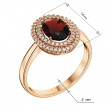 Gold ring with garnet and cubic zirkonia. Article 364757  size 20 - Photo 3
