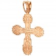 Золотой крестик с эмалью. Артикул 270114Е  - Фото 3