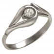 Серебряное кольцо с фианитом. Артикул 330020С  размер 17.5 - Фото 2