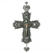 Наперсный крест (без цепи) с фианитами и эмалью. Артикул 270018А  - Фото 4