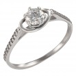 Серебряное кольцо с фианитами. Артикул 330975С  размер 15.5 - Фото 2