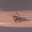 Серебряное кольцо с фианитами. Артикул 380154С  размер 16.5 - Фото 2