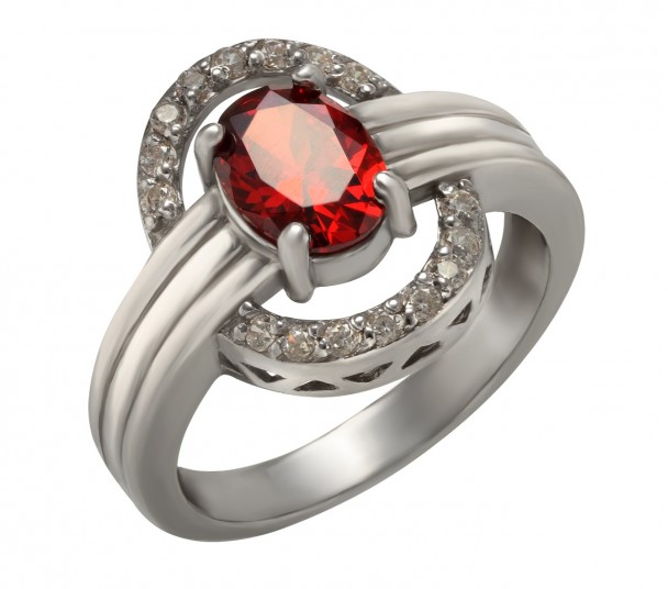 Серебряное кольцо с фианитами. Артикул 320898С  размер 19.5 - Фото 1