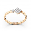 Gold ring with cubic zirkonia. Article 380404  size 16 - Photo 2