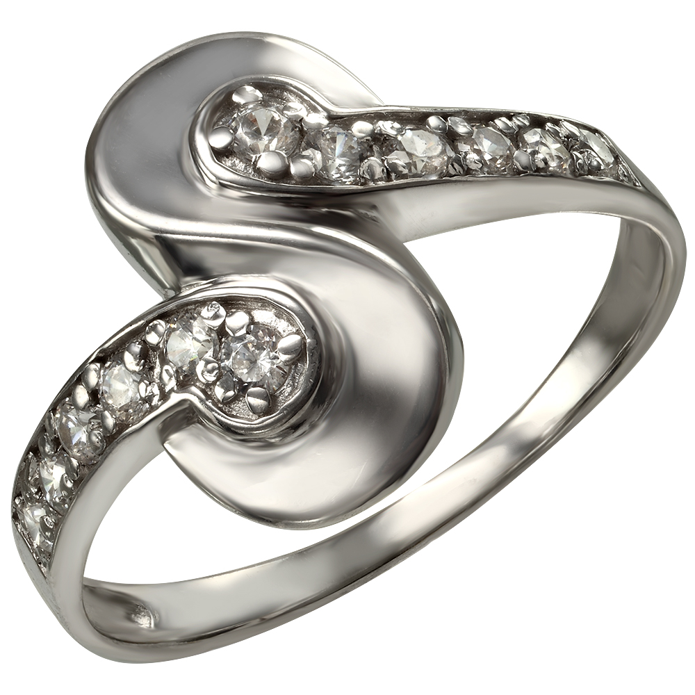 Серебряное кольцо с фианитами. Артикул 320319С  размер 19 - Фото 2