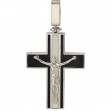 Срібний хрестик з емаллю. Артикул 250032А  - Фото 3