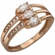 Золотое кольцо с фианитами. Артикул 380411  размер 18 - Фото 2