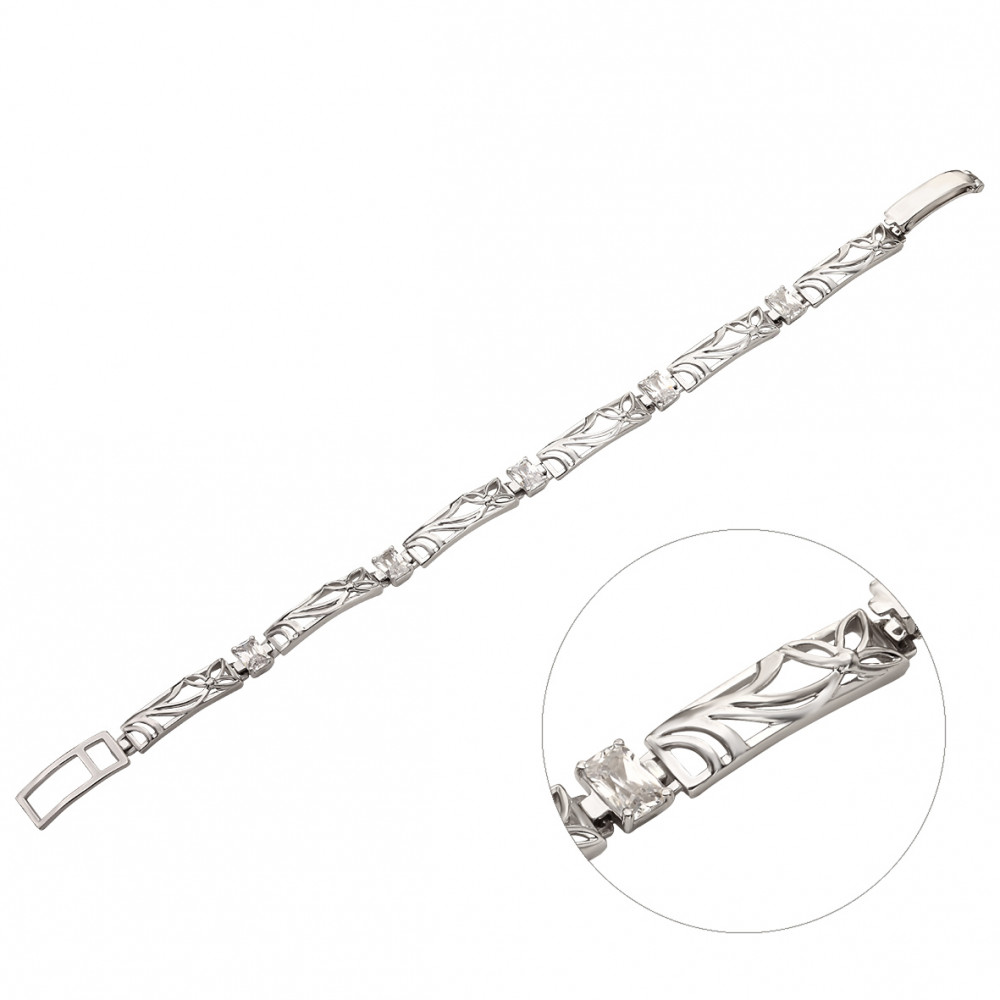 Срібний браслет з фіанітами. Артикул 893067С  розмір 200 - Фото 3
