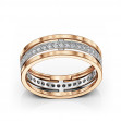 Gold ring with cubic zirkonia. Article 330058  size 16 - Photo 2