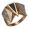 Золотое кольцо с агатом и фианитами. Артикул 369601  размер 20 - Фото 2