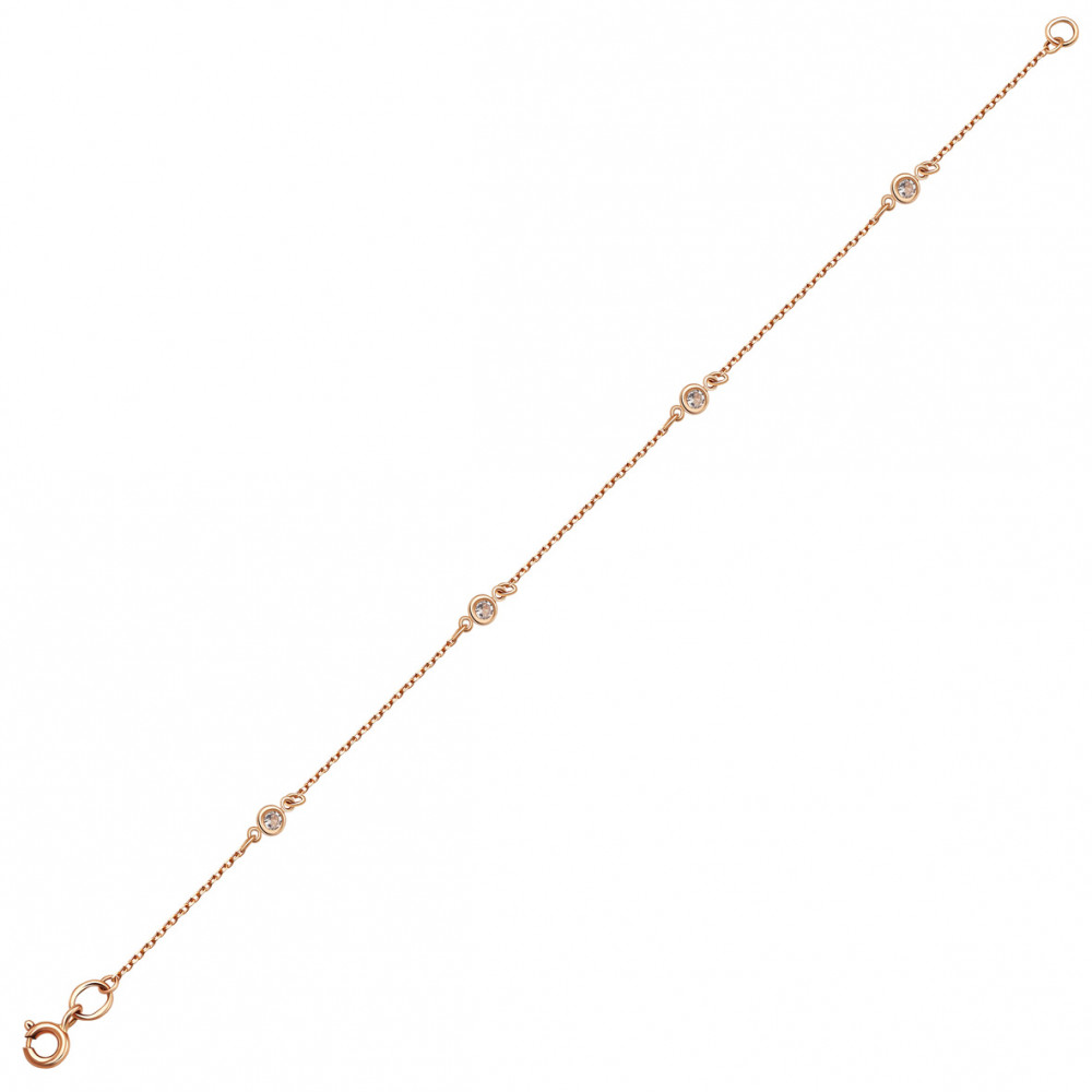 Золотой браслет с фианитами. Артикул 820116  размер 170 - Фото 2