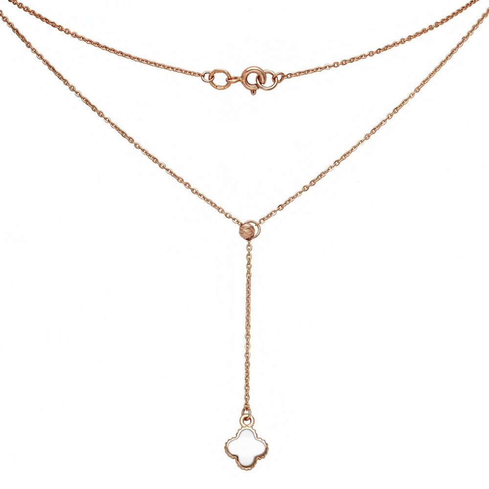 Gold necklace with enamel. Article 860356Е  size 450 - Photo 2