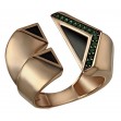 Золотое кольцо с агатом и фианитами. Артикул 369602  размер 18 - Фото 2