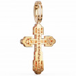 Золотой крестик с фианитами и эмалью. Артикул 270054Е  - Фото 2
