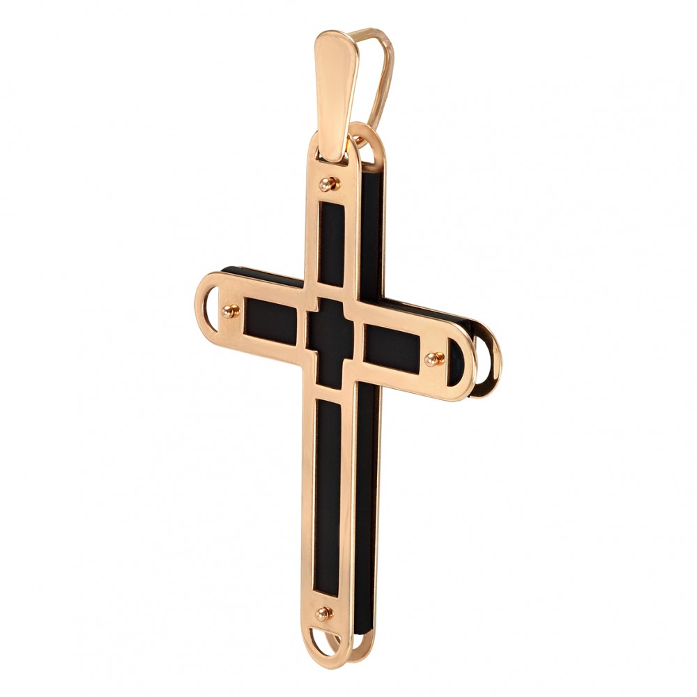 Золотой крестик с топазом | Уникальный и изысканный ювелирный аксессуар