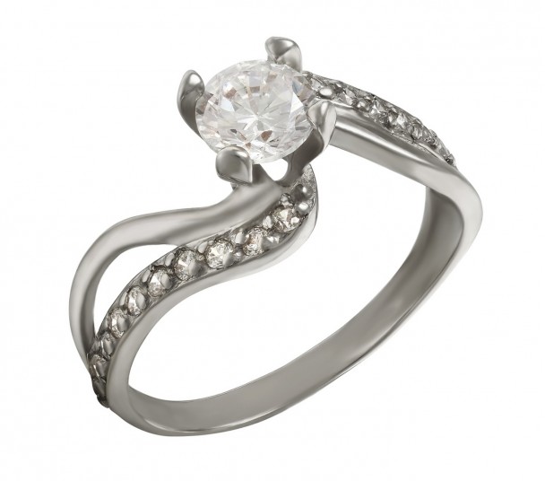 Серебряное кольцо с фианитом. Артикул 320970С  размер 16 - Фото 1