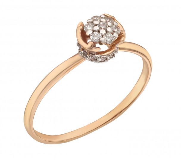 Золотое кольцо с фианитами. Артикул 320949  размер 16 - Фото 1