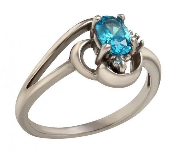 Серебряное кольцо с фианитом. Артикул 320460С  размер 18.5 - Фото 1