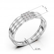 Gold ring with cubic zirkonia. Article 380405V  size 16 - Photo 3