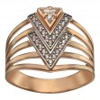 Золотое кольцо с фианитами . Артикул 380475  размер 18 - Фото 2