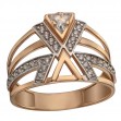 Золотое кольцо с фианитами. Артикул 380473  размер 17.5 - Фото 3
