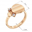 Gold ring with cubic zirkonia. Article 380474  size 16.5 - Photo 3