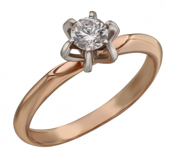 Золотое кольцо с изумрудами и фианитами. Артикул 377747 - Фото  1