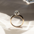 Золотое кольцо с фианитом. Артикул 350073  размер 19 - Фото 2
