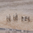 Срібні сережки з фіанітами. Артикул 430984С  - Фото 2