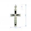 Срібний хрестик з емаллю. Артикул 210103А  - Фото 2