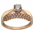 Золотое кольцо с фианитами. Артикул 380481  размер 16.5 - Фото 2