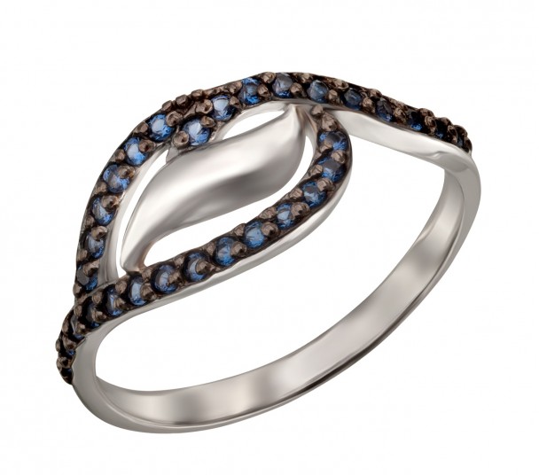 Серебряное кольцо с фианитами. Артикул 320720С  размер 18 - Фото 1