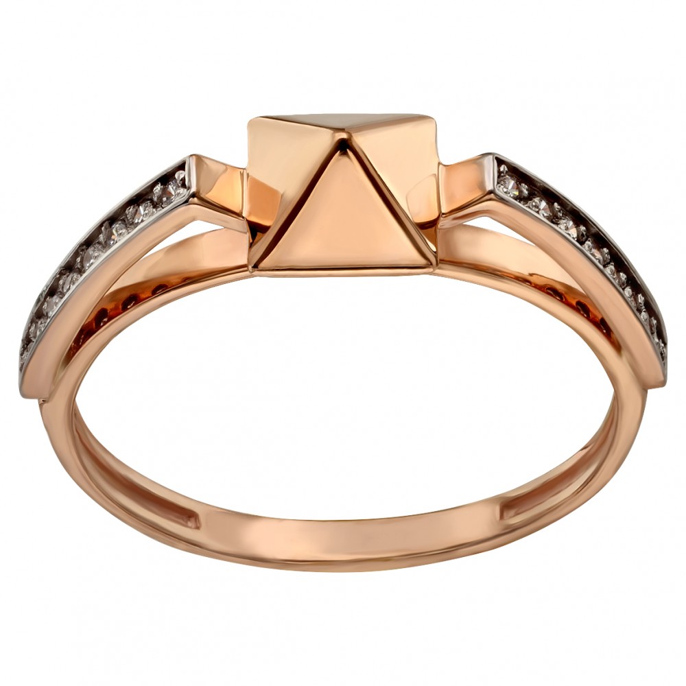 Золотое кольцо с фианитами. Артикул 380510  размер 16 - Фото 2