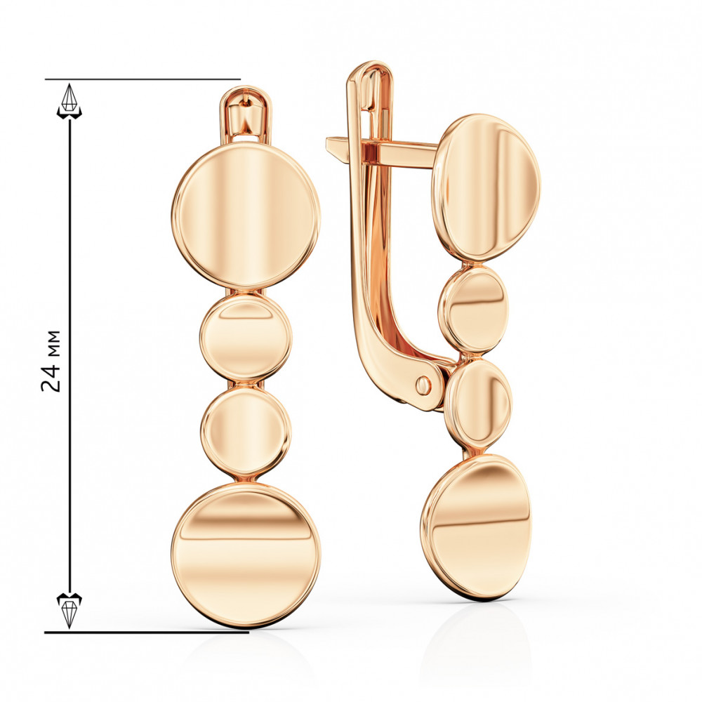 Gold earrings. Article 400260  - Photo 2