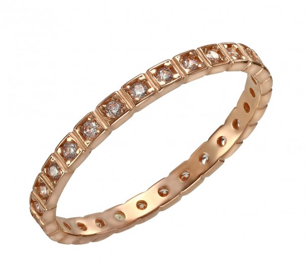 Золотое кольцо "Свидание любви" с фианитами. Артикул 380366  размер 19 - Фото 1