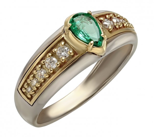 Женские золотые кольца с бриллиантами - Фото  25