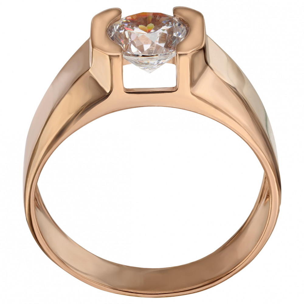Золотое кольцо с фианитом. Артикул 380439  размер 16.5 - Фото 2