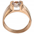 Золотое кольцо с фианитом. Артикул 380439  размер 19 - Фото 2