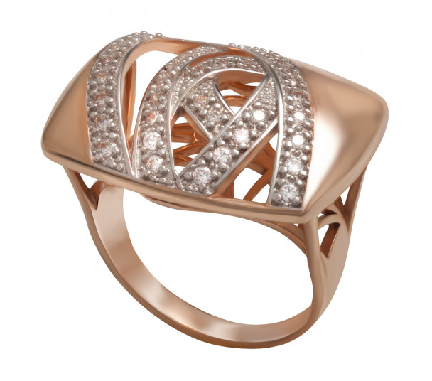 Золотое кольцо с фианитами. Артикул 320727  размер 16 - Фото 1