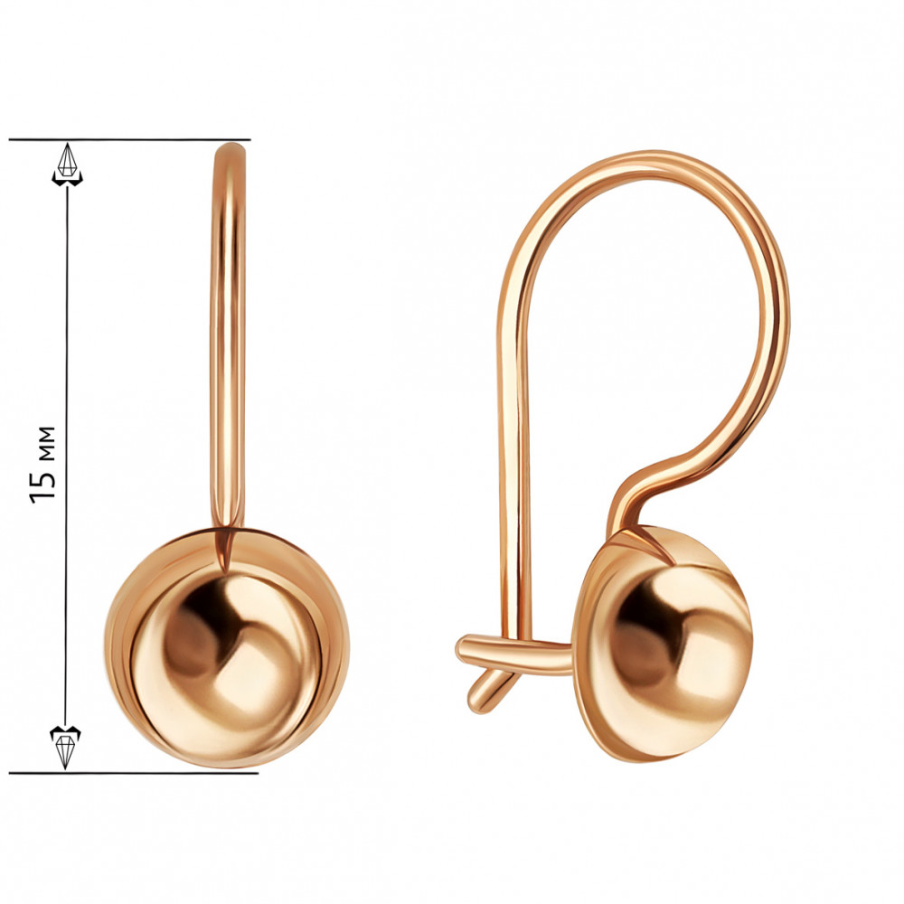 Золоті сережки. Артикул 470142  - Фото 2