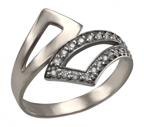 Серебряное кольцо с фианитами. Артикул 320859С  размер 17 - Фото 1