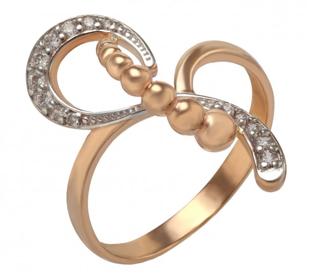 Золотое кольцо с фианитами. Артикул 330107  размер 16.5 - Фото 1