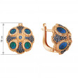 Gold earrings with opals and nanocrystals. Article 4523348  - Photo 2