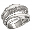 Серебряное кольцо с фианитами и эмалью. Артикул 330129А  размер 16.5 - Фото 2