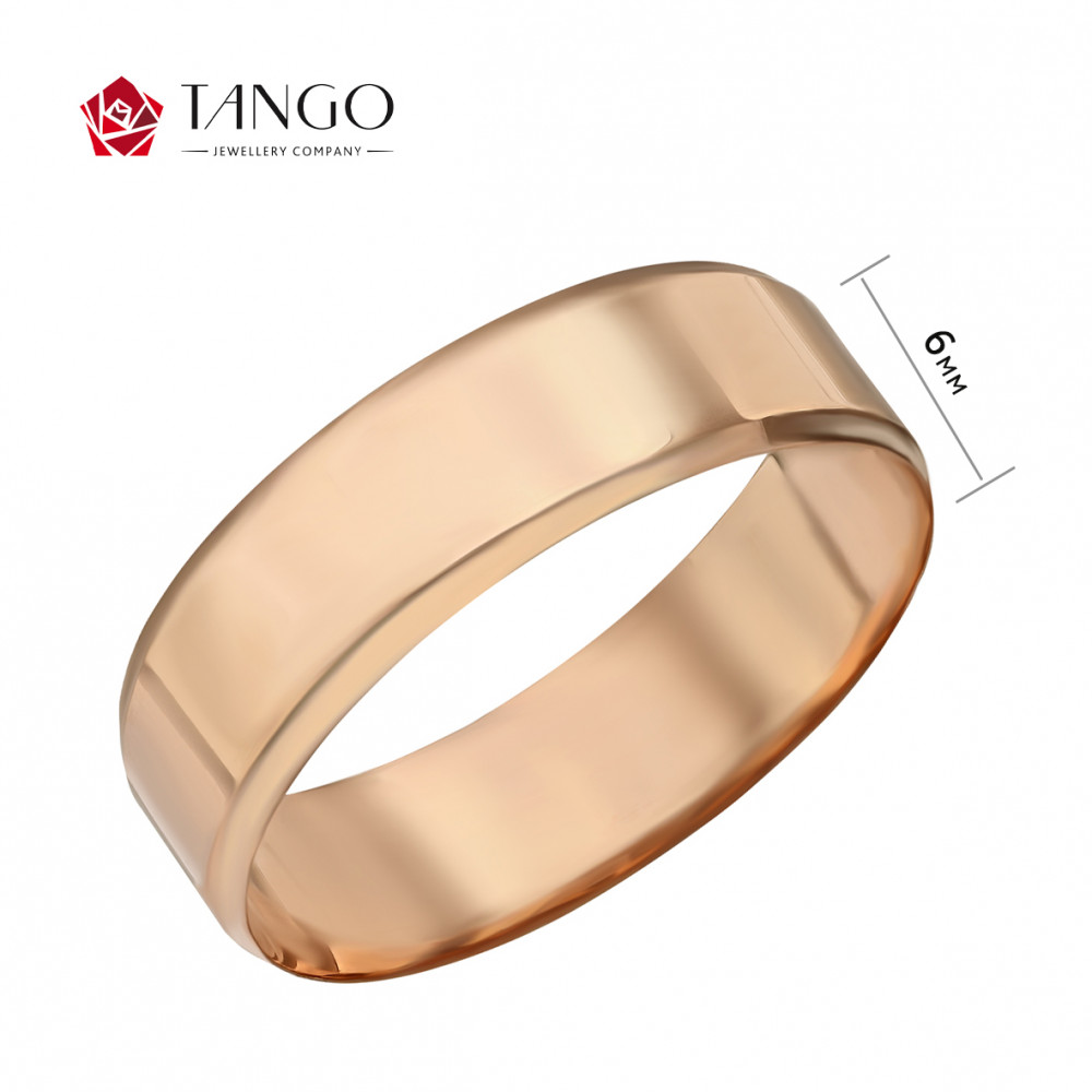Обручальное кольцо в красном золоте. Артикул 340056  размер 16 - Фото 2