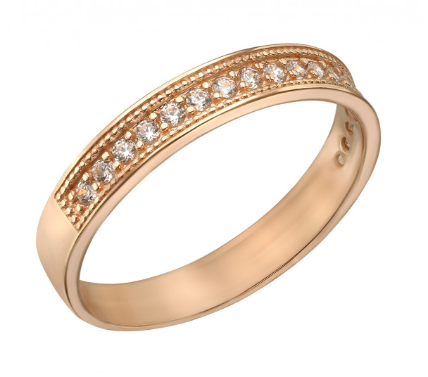 Золотое кольцо с фианитами. Артикул 380536  размер 19 - Фото 1