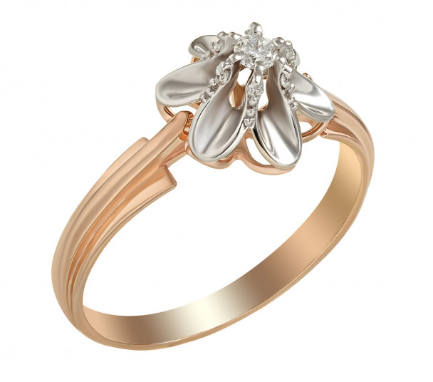 Золотое кольцо с жемчугом и бриллиантами - Фото  4