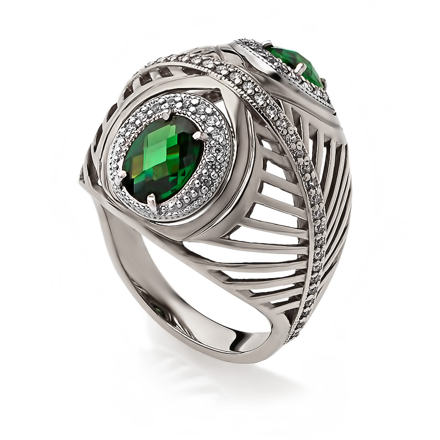 Серебряное кольцо с фианитами. Артикул 330703С  размер 20.5 - Фото 3