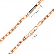 Литая цепочка в красном золоте с вставками ювелирной эмали. Артикул 895006Е  размер 500 - Фото 2
