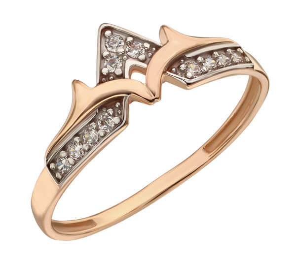 Золотое кольцо с фианитами. Артикул 380575  размер 17.5 - Фото 1